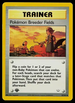 Pokemon Card Pokemon Breeder Fields 62/64 Neo Revelation 1st Edition - Image 1