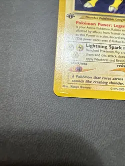 Raikou 22/64 Rare 1st Edition Neo Revelation Pokemon Card - Image 2