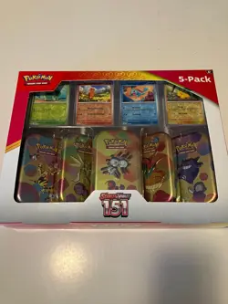 Pokemon 5-Pack Trading Card Game Scarlet and Violet 151, New 2024 - Image 1