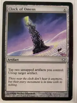 1x Clock of Omens MTG Fifth Dawn Magic Regular Light Play See Pictures - Image 1