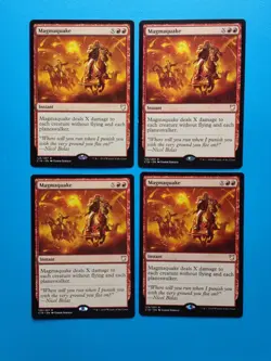 MTG 4x Magmaquake x4 NM Commander 2018 Magic Playset - Image 1