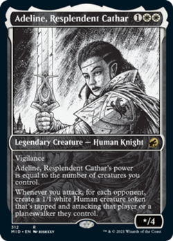 MTG Adeline, Resplendent Cathar - Foil - Showcase, Innistrad: Midnight Hunt, Lig - Image 1