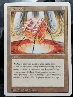 MTG Revised Mana Vault -Never Played- Very Good Condition - Image 1
