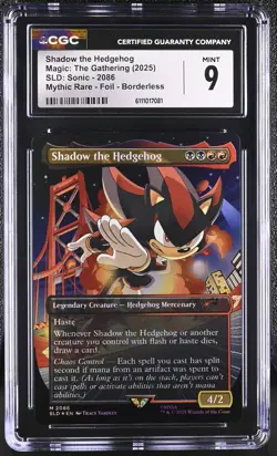SHADOW THE HEDGEHOG Secret Lair Foil Mythic CGC 9 MTG Sonic [Nostalgium] - Image 1