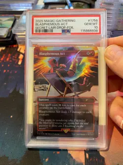 MTG Secret Lair Blasphemous Act Foil PSA 10 - Image 1