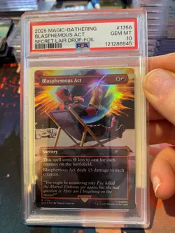 MTG Secret Lair Blasphemous Act Foil PSA 10 - Image 2
