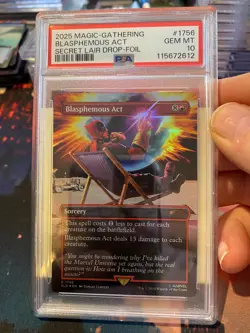 MTG Secret Lair Blasphemous Act Foil PSA 10 - Image 3