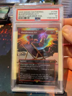 MTG Secret Lair Blasphemous Act Foil PSA 10 - Image 4