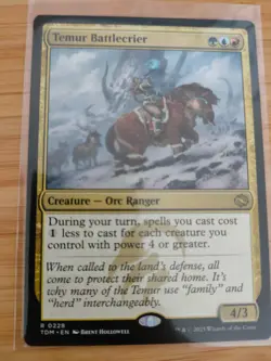 MTG Temur Battlecrier 0228 Tarkir: Dragonstorm M/NM Free UK P&P - Image 1