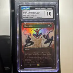 MTG CGC Gem Mint 10 THREE VISITS 1991 Secret Lair Foil Borderless Graded Magic - Image 1