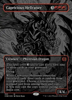 1x Capricious Hellraiser - Oil Slick Raised Foil Light Play MTG Magic - Kid Icar - Image 1