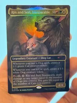 1X FOIL Rin and Seri, Inseparable BORDERLESS + TOKEN! MINT MTG Magic Secret Lair - Image 2