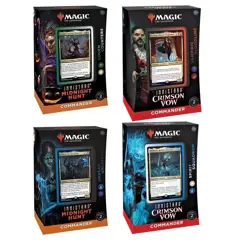 2021 - 4 sealed cmndr mtg “midnight hunt 2 boxes “ & crimson vow 2 boxes 1 price - Image 1