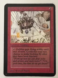 Magic the Gathering MTG Alpha GOBLIN BALLOON BRIGADE LP- (Beta Bob) - Image 1