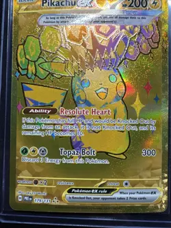 Pokemon TCG Prismatic Evolutions Gold Pikachu ex Hyper Rare *** 179/131 (B) - Image 1