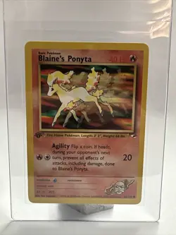 Pokemon 1st Ed. Gym Heroes Set COMMON Blaine's Ponyta 63/132 - NM - PACK FRESH!! - Image 1