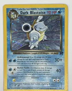 Pokemon TCG Dark Blastoise Team Rocket 3/82 Holo Rare Shellfish Card Stock 2000 - Image 1
