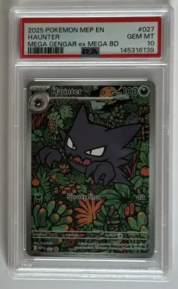 PSA 10 Haunter 027 Black Star Promo Mega Gengar Battle Deck - Image 1