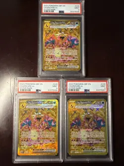 Lot Of 3 2023 Pokemon SV Obsidian Flames OBF EN Charizard ex #228/197 PSA 9 - Image 1