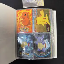 Pokemon Binder Vintage Lot Topps Holo Neo genesis Card List - Image 2