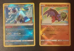 Pokemon Radiant (4) Card Bundle- Sneasler, Hawlucha, Steelix, Jirachi w/ 3 Bonus - Image 2