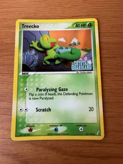 2006 Pokemon Treecko 67/100 - EX Crystal Guardians - Reverse Holo - STAMPED - Image 1