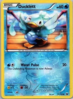 Pokemon - Ducklett 35/108 - Reverse Holo - Dark Explorers - NM/M - Image 1