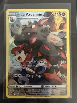 Pokemon TCG Hisuian Arcanine Lost Origin Trainer Gallery TG08 NM/M Ultra Rare - Image 1