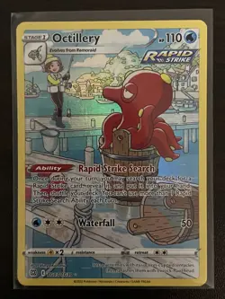 2022 Pokemon Brilliant Stars Octillery Full Art Holo TG03/TG30 NM/M Ungraded - Image 1
