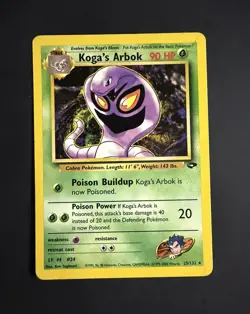 Koga's Arbok 25/132 Gym Challenge Rare Pokemon Card - Image 1