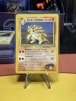 Pokemon Brock's Sandslash 23/132 Gym Heroes Rare Unlimited Regular 2000 TCG - Image 1