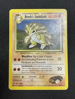 Pokemon Brock's Sandslash 23/132 Gym Heroes Rare Unlimited Regular 2000 TCG - Image 2