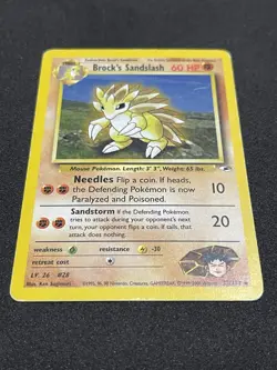 Pokemon Brock's Sandslash 23/132 Gym Heroes Rare Unlimited Regular 2000 TCG - Image 3