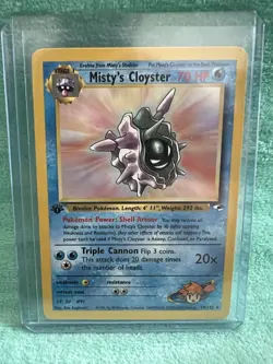 Pokemon TCG Misty's Cloyster Gym Heroes 1st Edition Rare 29/132 WOTC - Image 1