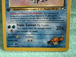 Pokemon TCG Misty's Cloyster Gym Heroes 1st Edition Rare 29/132 WOTC - Image 5