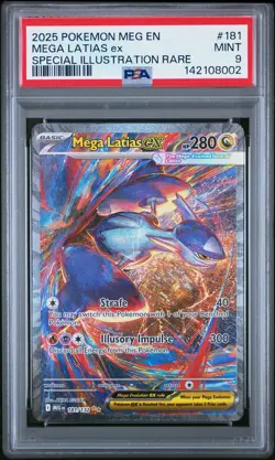 2025 POKEMON MEGA EVOLUTION SPECIAL ILLUSTRATION RARE #181 MEGA LATIAS EX PSA 9 - Image 1