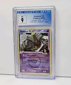 CGC 9 Dusknoir FB Supreme Victors Crosshatch Holo 26/147 Pokemon League 2009 - Image 1
