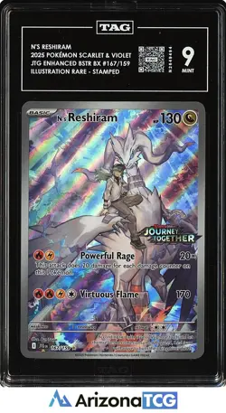 Pokemon 2025 N's Reshiram 167/159 Stamped IR Journey Together TAG 9 - Image 1