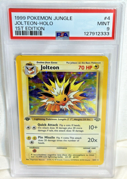 1999 Pokemon Jungle Jolteon Halo 1st Edition PSA 9 Mint - Image 1