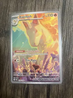 Rapidash 189/182 Sv10: Destined Rivals Holo Rare Pokemon TCG Illustration - Image 1