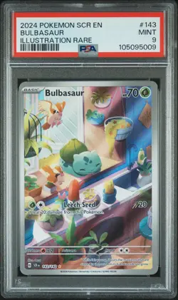 Bulbasaur Pokemon Scr En-Stellar Crown 143 PSA 9 - Image 1