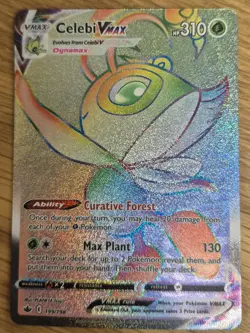 Pokemon Celebi VMAX (Secret) 199/198 Swsh06: Sword & Shield -Chilling Reign Holo - Image 1