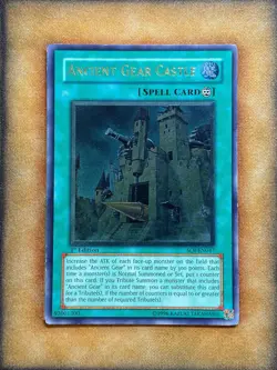 Yugioh Ancient Gear Castle SOI-EN047 Ultimate Rare 1st Ed LP - Image 1