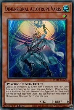 PHHY-EN028 DIMENSIONAL ALLOTROPE VARIS SUPER RARE 1ST EDITION YuGiOh CARD - Image 1