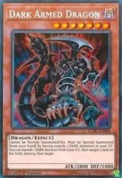 Lightly Played, English Yu Gi Oh Dark Armed Dragon - LCKC-EN068 - Secret Rare - - Image 1