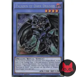 Yugioh Paladin of Dark Dragon DRL2-EN018 Secret Rare 1st Edition NM - Image 1