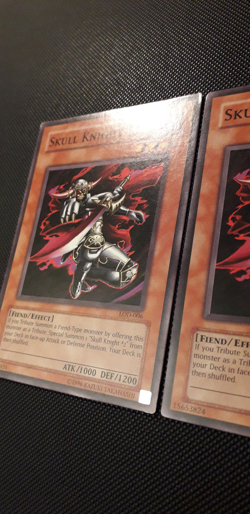Yu-Gi-Oh! 3x Skull Knight #2, LOD-006, Common, 2. Edition, Englisch, NM/EX/GD - Image 3