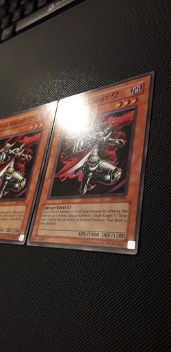 Yu-Gi-Oh! 3x Skull Knight #2, LOD-006, Common, 2. Edition, Englisch, NM/EX/GD - Image 5