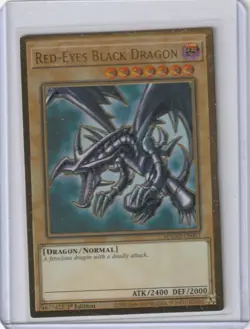 Yugioh MAGO-EN003 Red-Eyes Black Dragon – Premium Gold Rare 1st Edition - Image 1