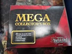 Yu-Gi-Oh! MEGA Collectors Box IN HAND Hot 52 card Lot 4 Booster packs & Sleeves - Image 1